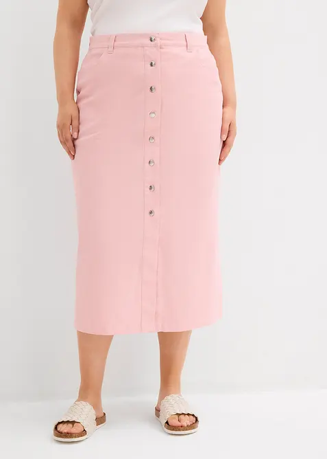 Midiskj&oslash;rt i twill, bonprix