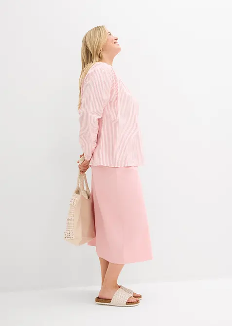 Midiskj&oslash;rt i twill, bonprix