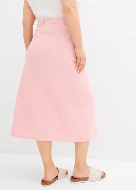 Midiskj&oslash;rt i twill, bonprix