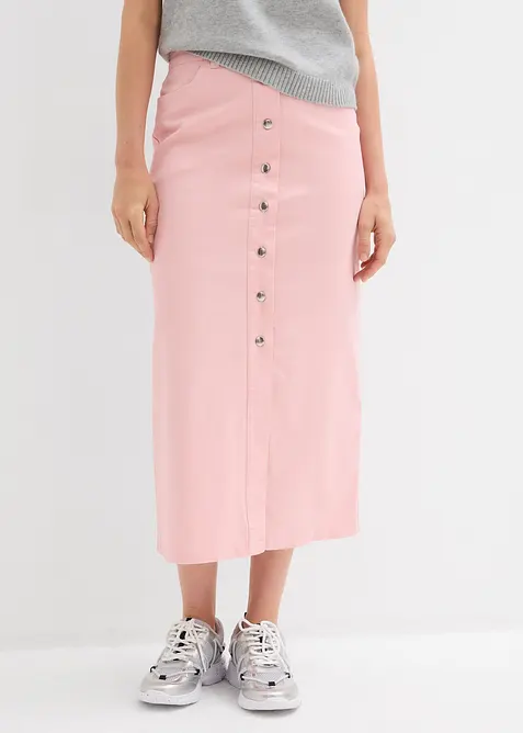 Midiskj&oslash;rt i twill, bonprix