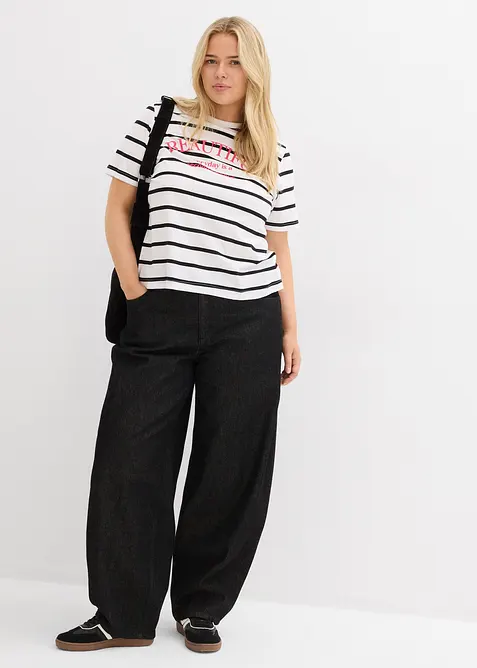 Stripete T-skjorte i 100% bomull, bonprix