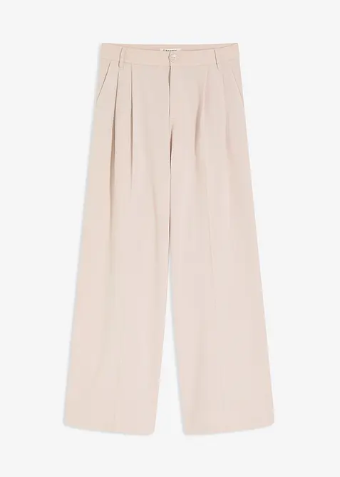 Bukse i viskosemiks med legg, bonprix