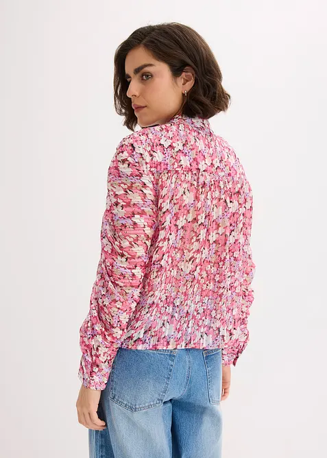 Skjorte med glittereffekt, bonprix