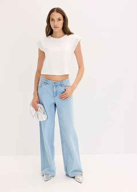 Topp med skulderputer, bonprix