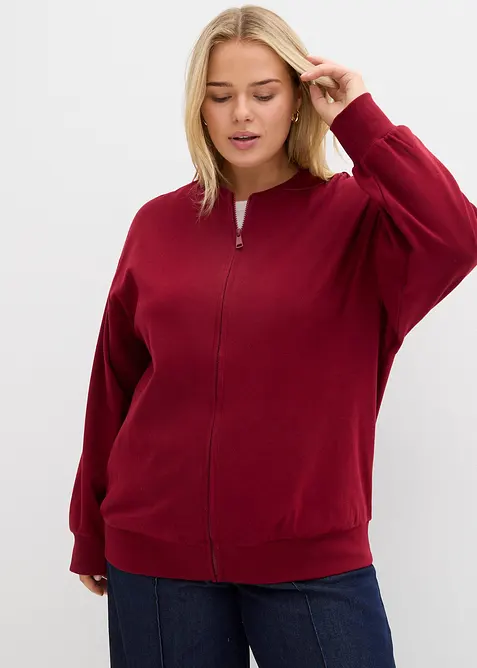 Sweatjakke av 100% bomull, bonprix