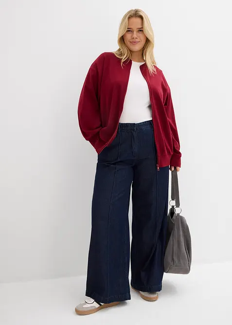 Sweatjakke av 100% bomull, bonprix