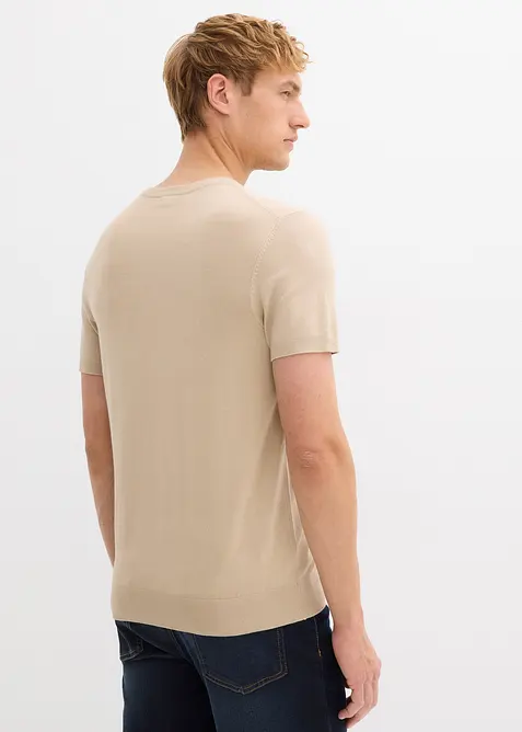 T-skjorte i strikket materiale, bonprix