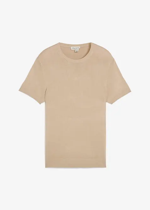 T-skjorte i strikket materiale, bonprix
