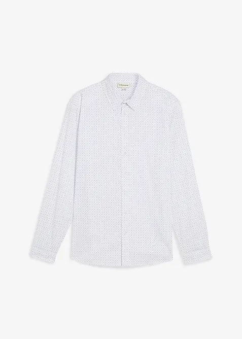 Business-skjorte med stretch og minimønster, Slim Fit, bonprix