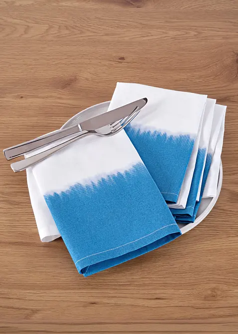 Tøyservietter i økologisk bomull (4-pack), bonprix