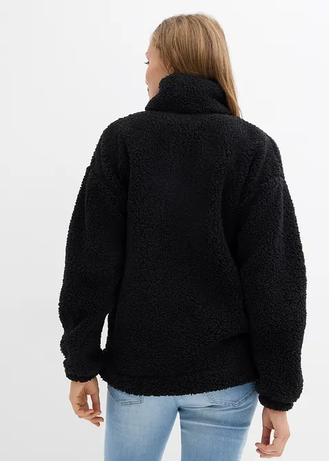 Fleecegenser med ståkrage, bonprix