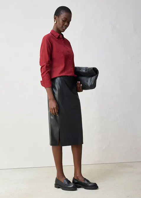 Skjorte med silke, bonprix