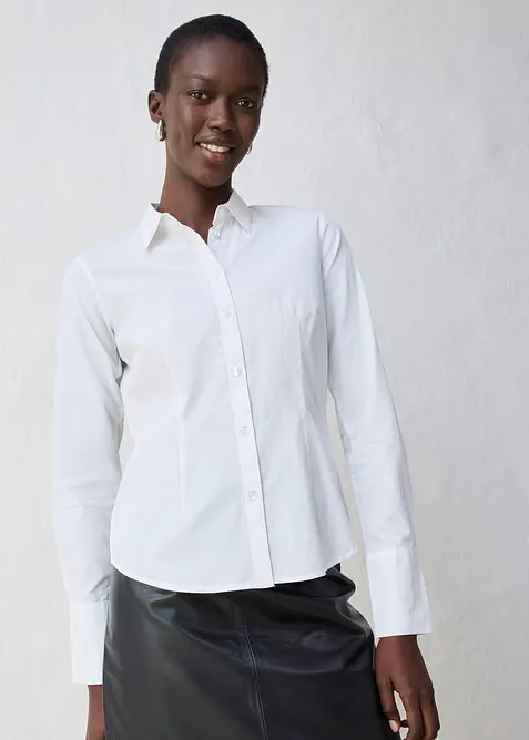 Skjorte med silke, bonprix