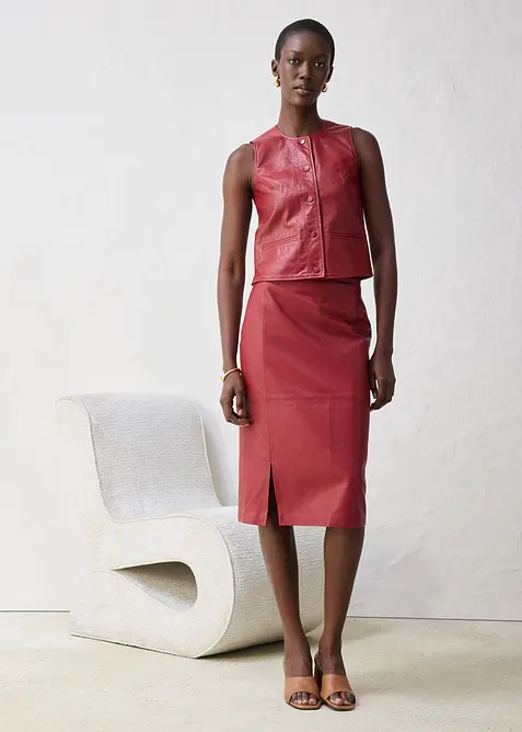 Skinnskjørt med splitt, bonprix