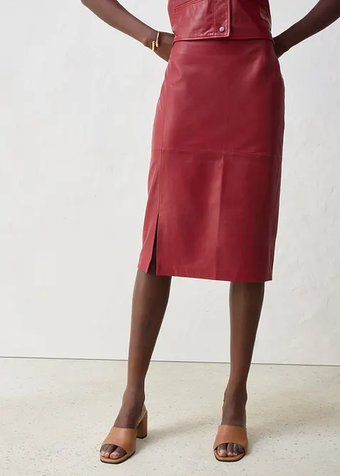 Skinnskjørt med splitt, bonprix