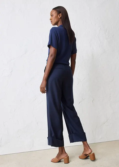 Bukse med ull, Flared, bonprix