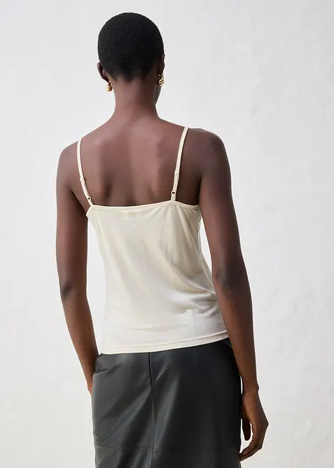 Singlet med ull og blonder, bonprix