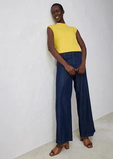 Topp med silke, bonprix