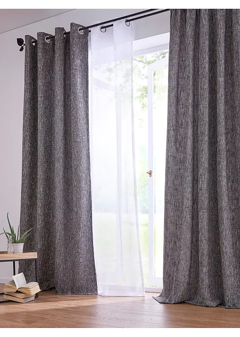 Gardinlengde i sablé med resirkulert polyester, bonprix