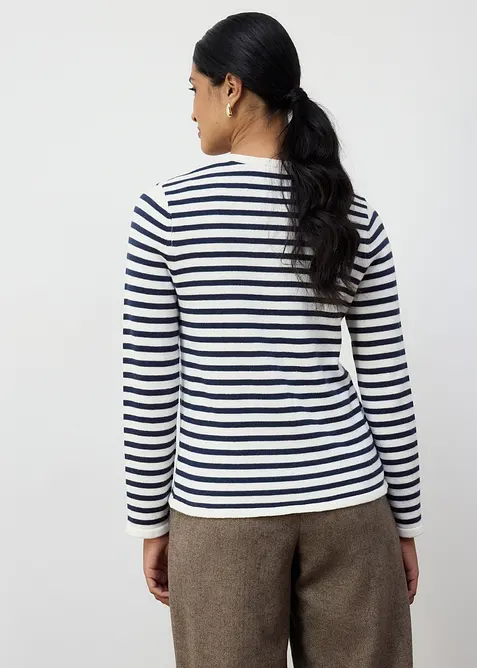 Strikkejakke med silkeandel, bonprix