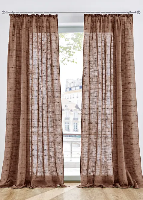 Gardin med struktur, i flere størrelser (1-pack), bonprix