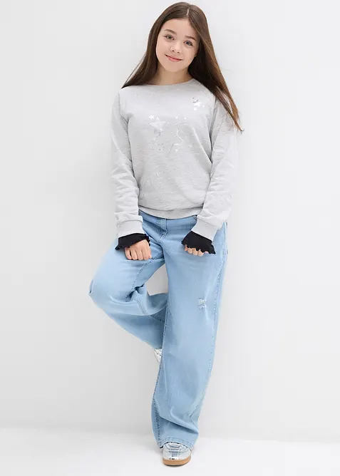 Sweatshirt i 100% bomull, bonprix