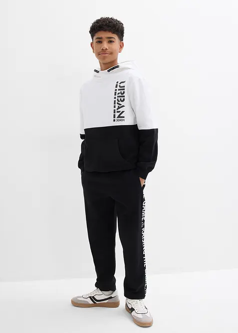 Sweatshirt med hette av økologisk bomull, bonprix