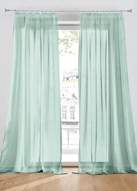 Gardin med lett batiststruktur (1-pack), bonprix