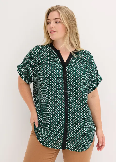 Oversized bluse i lett chiffon, bonprix