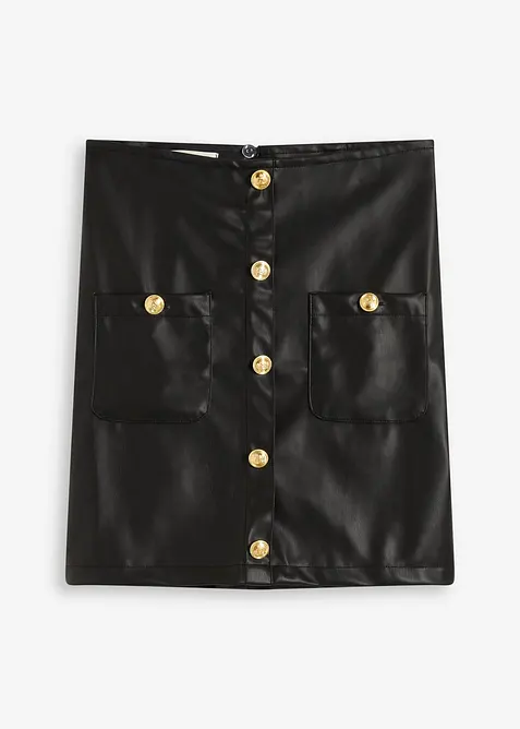 Miniskjørt i imitert skinn, bonprix