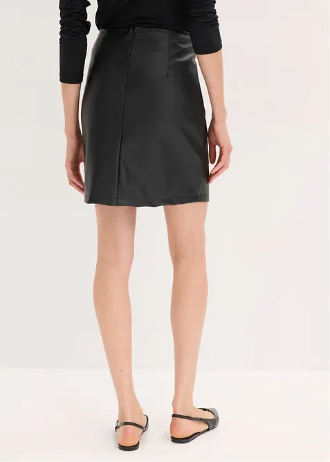 Miniskjørt i imitert skinn, bonprix