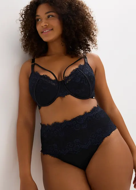 Shape-stringtruse med blonder, middels formende, bonprix