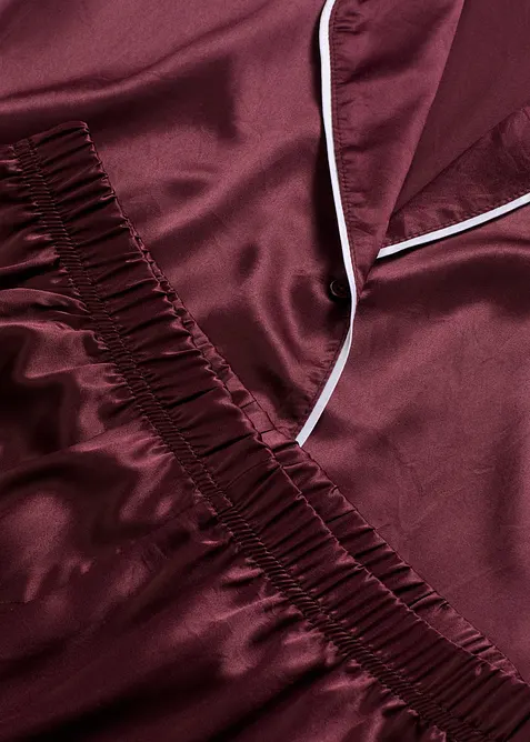 Pyjamas i vevd sateng, bonprix