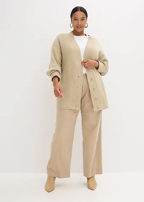 Ribbestrikket cardigan, bonprix