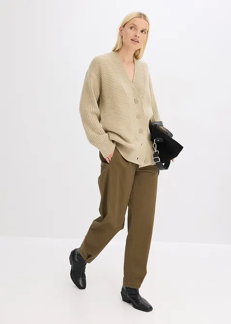 Ribbestrikket cardigan, bonprix