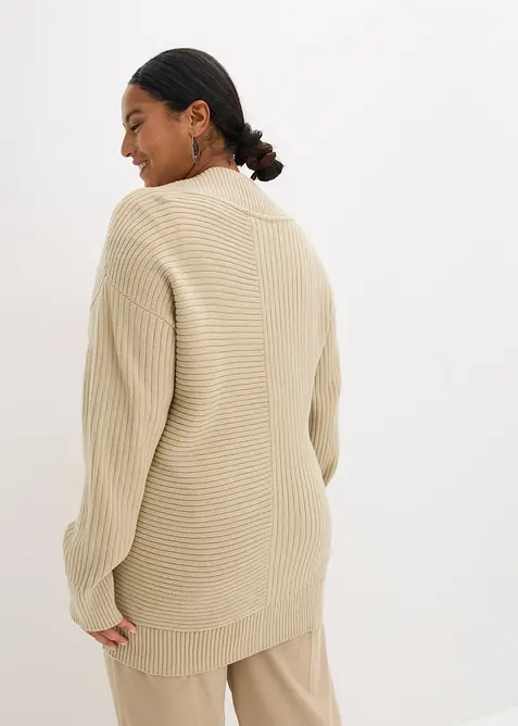 Ribbestrikket cardigan, bonprix