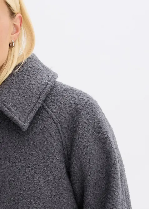 Bomberjakke i myk bouclé, bonprix