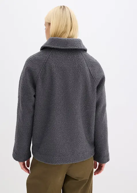 Bomberjakke i myk bouclé, bonprix