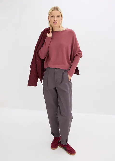 Finstrikket genser av fin viskosemiks, bonprix