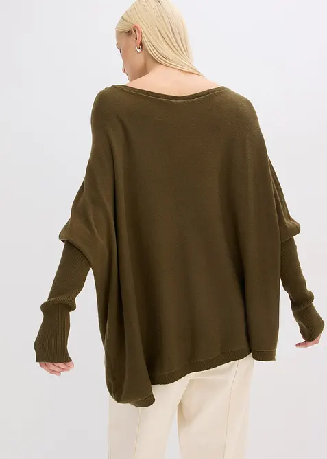 Finstrikket genser av fin viskosemiks, bonprix