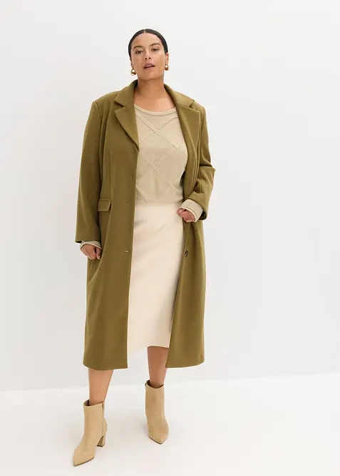 Genser med horisontalt flettemønster, bonprix