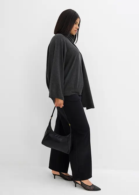 Finstrikket genser av myk viskosemiks, bonprix