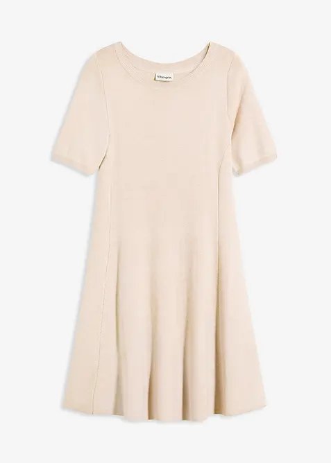 Strikkekjole av myk viskosemiks, bonprix