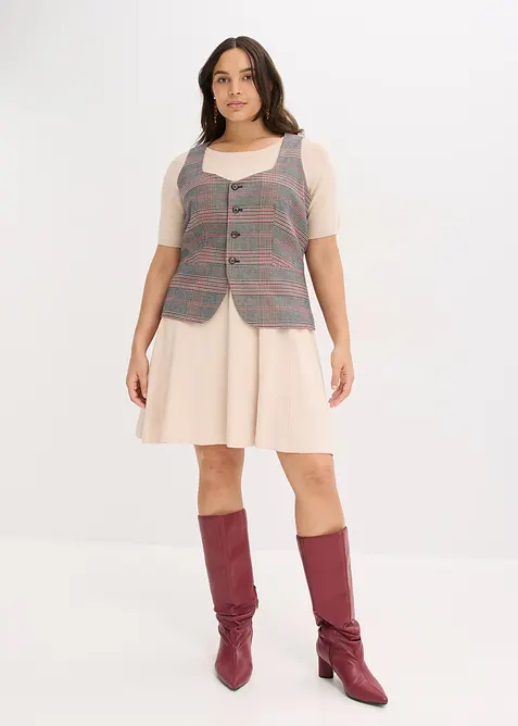 Strikkekjole av myk viskosemiks, bonprix