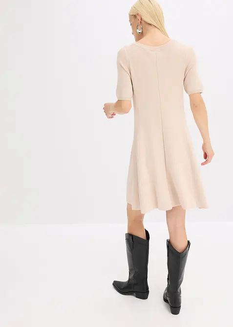 Strikkekjole av myk viskosemiks, bonprix