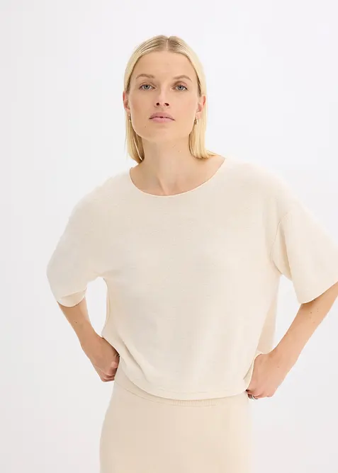 Kort topp i boxy passform, bonprix
