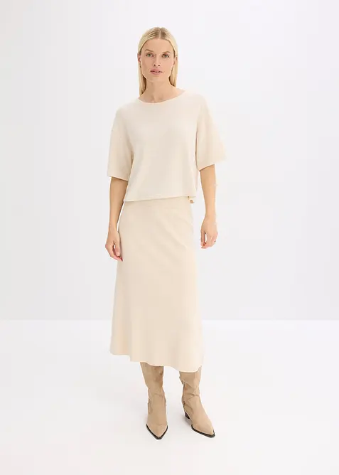 Kort topp i boxy passform, bonprix