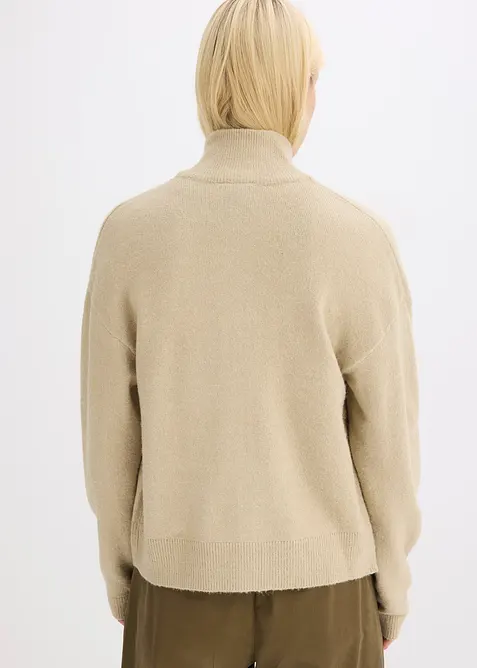 Strikkejakke med glidelås, bonprix