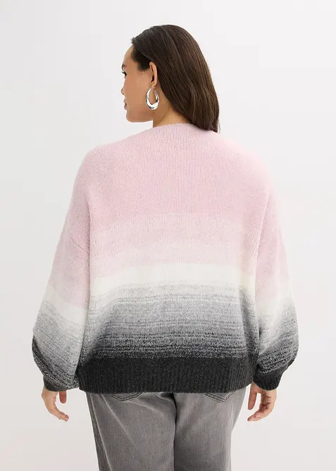 Grovstrikket cardigan i myk garnmiks med ull, bonprix