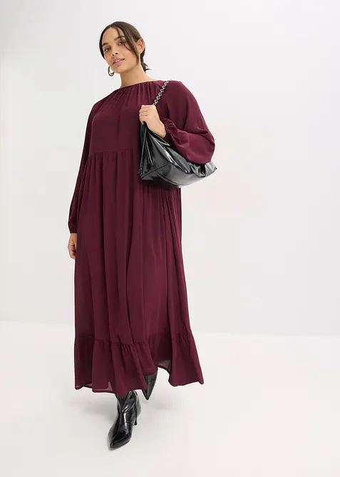 Maxikjole i chiffon, bonprix